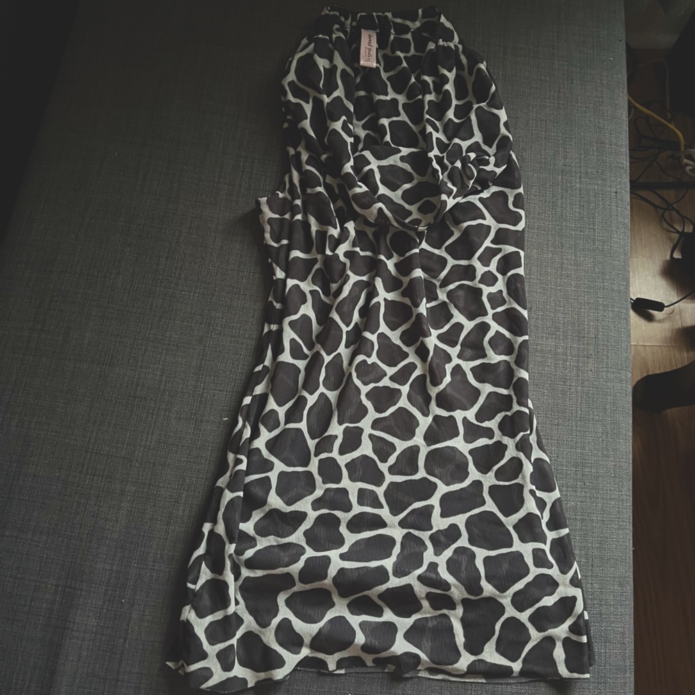 Pattern Cowl Neck Top